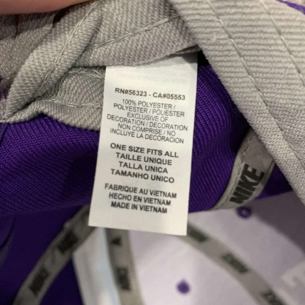TCU Horned Frogs Hat Cap Strap Back‎ Mens One Size Purple Legacy91 Nike Dri-FIT